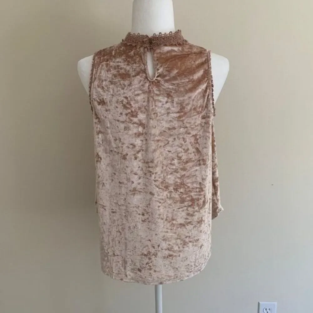 NWT Taylor & Sage Velour Lace Sleeveless Blouse S